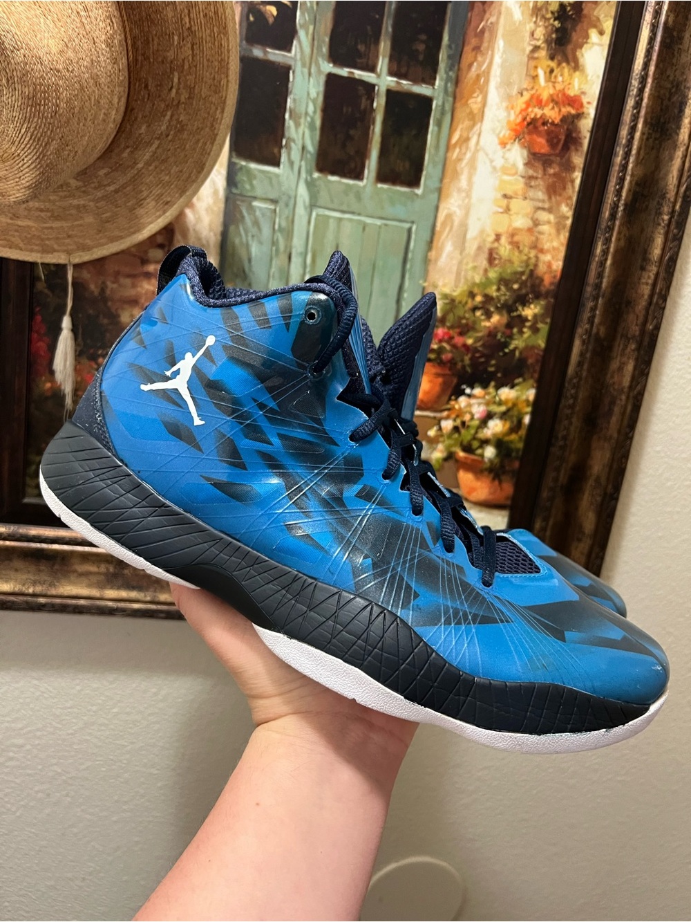 Air Jordan 2012 Lite EV Photo Blue basketball. Sneakers